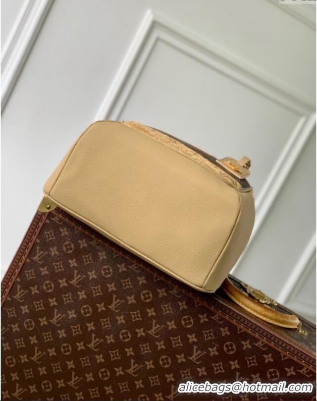 Top Grade Louis Vuitton Outdoor Backpack in Beige Cowhide Leather and Monogram Canvas M12624 2025