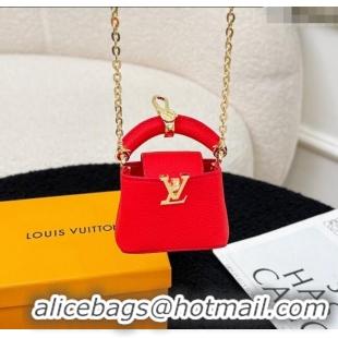 Good Taste Louis Vuitton Micro Bag Capucines Pouch Bag Charm 0115 Red 2025