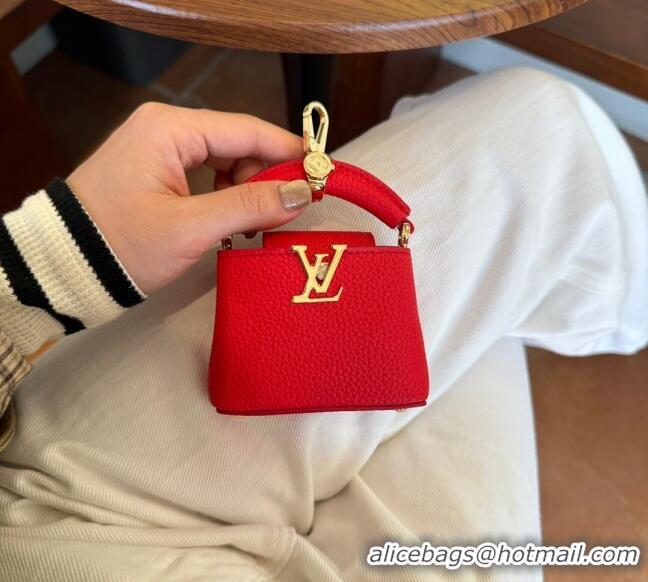 Good Taste Louis Vuitton Micro Bag Capucines Pouch Bag Charm 0115 Red 2025