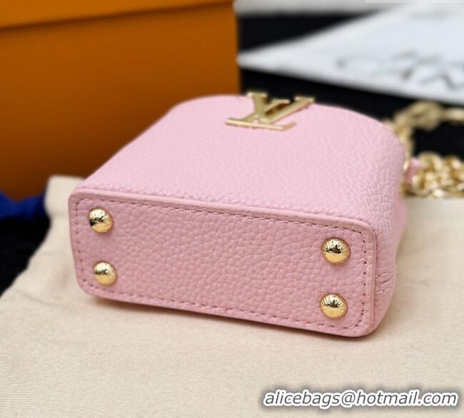 Discount Louis Vuitton Micro Bag Capucines Pouch Bag Charm 0115 Pink 2025