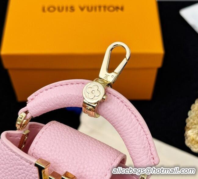 Discount Louis Vuitton Micro Bag Capucines Pouch Bag Charm 0115 Pink 2025