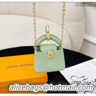 Top Design Louis Vuitton Micro Bag Capucines Pouch Bag Charm 0115 Light Green 2025