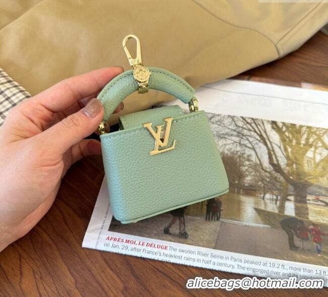 Top Design Louis Vuitton Micro Bag Capucines Pouch Bag Charm 0115 Light Green 2025