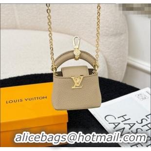 Grade Quality Louis Vuitton Micro Bag Capucines Pouch Bag Charm 0115 Grey 2025