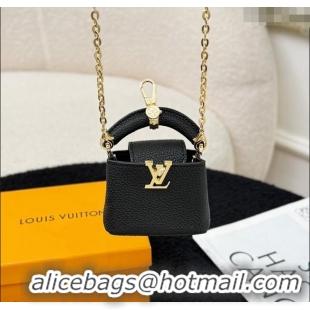 Grade Quality Louis Vuitton Micro Bag Capucines Pouch Bag Charm 0115 Black 2025