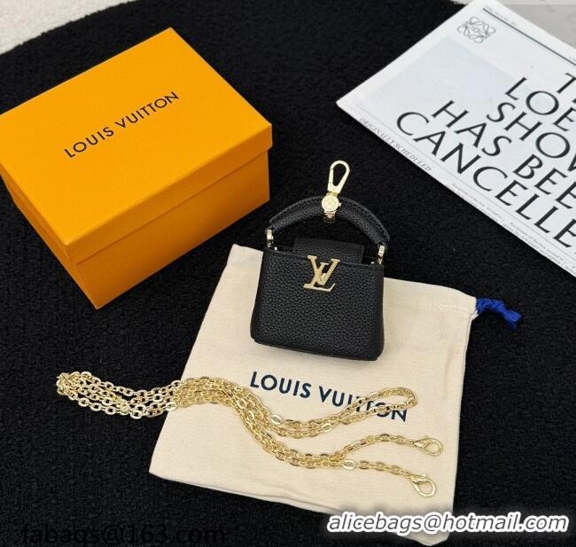 Grade Quality Louis Vuitton Micro Bag Capucines Pouch Bag Charm 0115 Black 2025