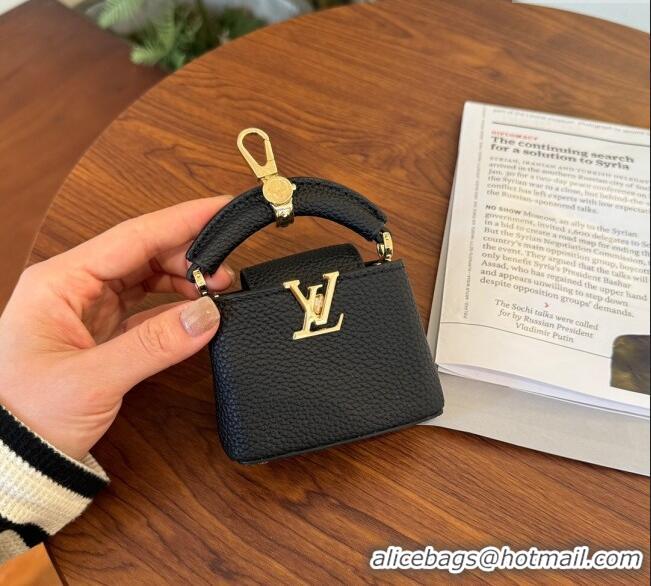 Grade Quality Louis Vuitton Micro Bag Capucines Pouch Bag Charm 0115 Black 2025