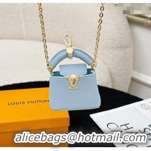 Unique Style Louis Vuitton Micro Bag Capucines Pouch Bag Charm 0115 Light Blue 2025