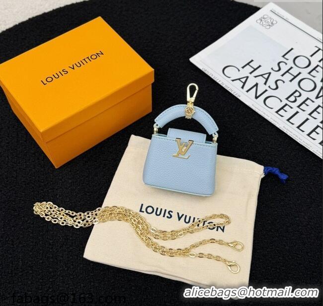 Unique Style Louis Vuitton Micro Bag Capucines Pouch Bag Charm 0115 Light Blue 2025