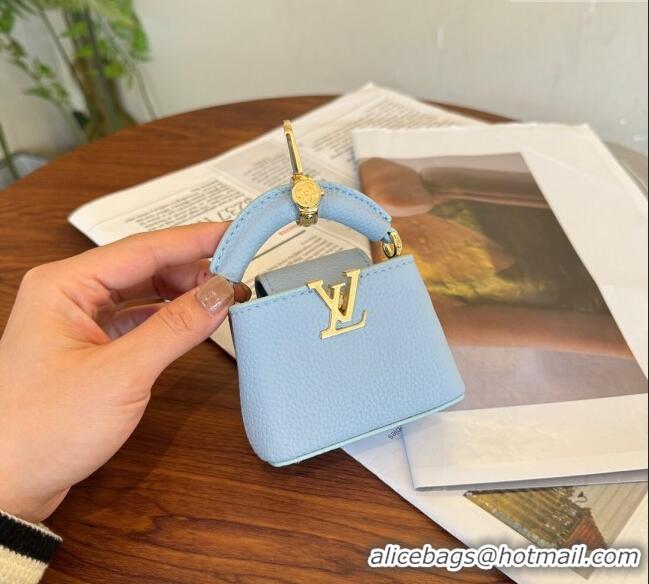 Unique Style Louis Vuitton Micro Bag Capucines Pouch Bag Charm 0115 Light Blue 2025