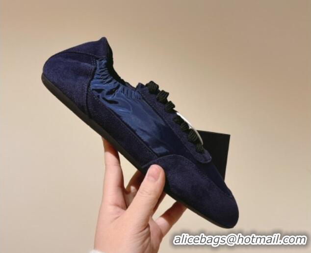 Trendy Design Prada Women's Collapse Re-Nylon and suede elasticized sneakers Dark Blue 1227131