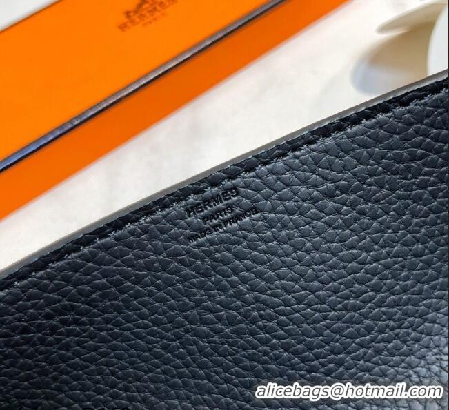 Famous Brand Hermes Mises Bridge Change Grained Calfskin Leather Tray 25cm H5074 Black 2025