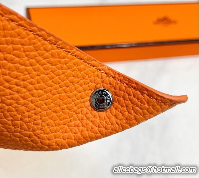 New Fashion Hermes Mises Bridge Change Grained Calfskin Leather Tray 25cm H5074 Orange 2025