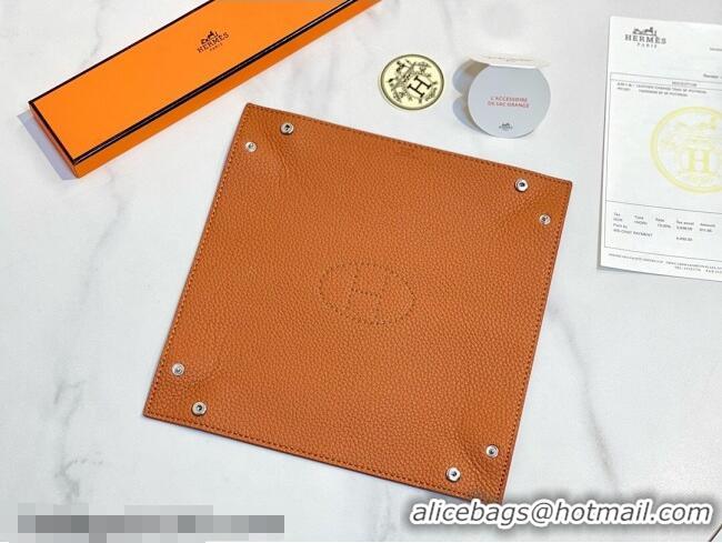 Unique Style Hermes Mises Bridge Change Calfskin Leather Tray 25cm H5074 Brown 2025