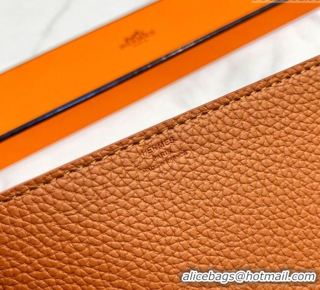 Unique Style Hermes Mises Bridge Change Calfskin Leather Tray 25cm H5074 Brown 2025