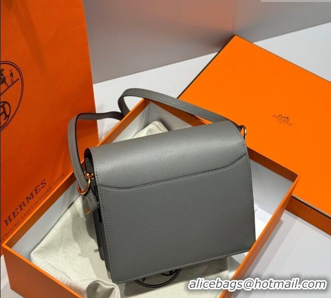 Best Price Hermes Roulis Mini Bag 18cm in Evercolor Leather H0118 Tin Grey 2025