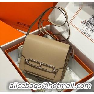 Inexpensive Hermes Roulis Mini Bag 18cm in Evercolor Leather H0118 Coat Grey 2025