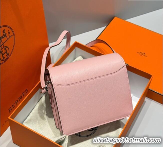 Top Grade Hermes Roulis Mini Bag 18cm in Evercolor Leather H0118 Milk Shake Pink 2025