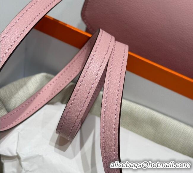 Top Grade Hermes Roulis Mini Bag 18cm in Evercolor Leather H0118 Milk Shake Pink 2025