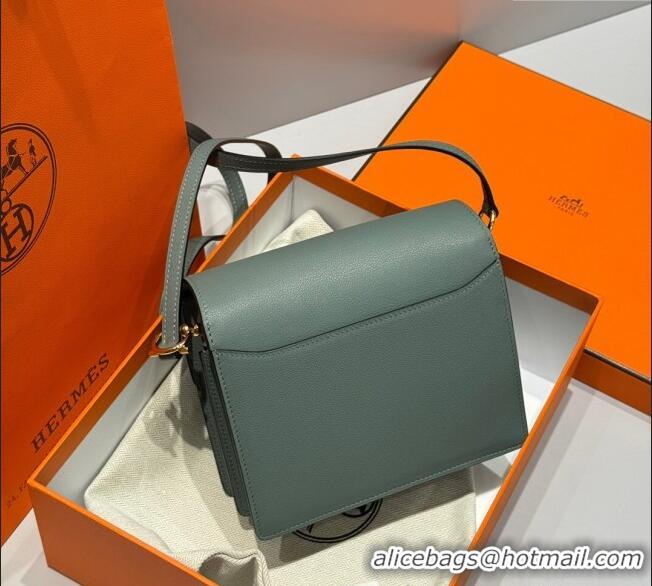 Buy Discount Hermes Roulis Mini Bag 18cm in Evercolor Leather H0118 Almond Green 2025