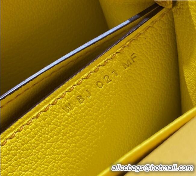 Super Quality Hermes Roulis Mini Bag 18cm in Evercolor Leather H0118 Amber Yellow 2025