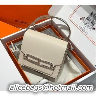 Best Price Hermes Roulis Mini Bag 18cm in Evercolor Leather Cream H0118 White/Silver 2025