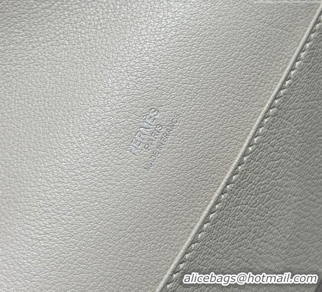 Best Price Hermes Roulis Mini Bag 18cm in Evercolor Leather Cream H0118 White/Silver 2025