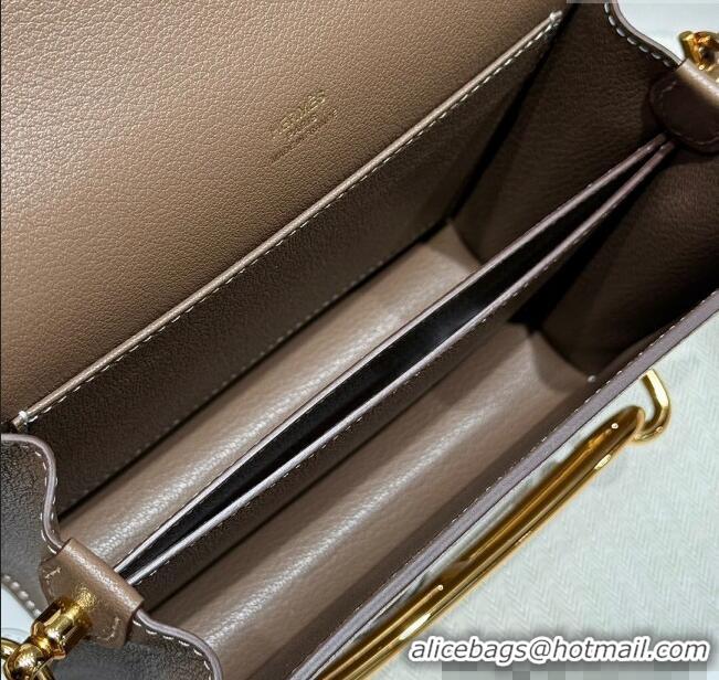 Top Grade Hermes Roulis Mini Bag 18cm in Evercolor Leather H0118 Elephant Grey/Gold 2025