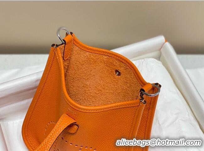 Classic Specials Hermes Evelyne Mini Bag 18cm in Togo Calfskin H0118 Fire Orange 2025