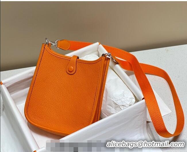 Classic Specials Hermes Evelyne Mini Bag 18cm in Togo Calfskin H0118 Fire Orange 2025