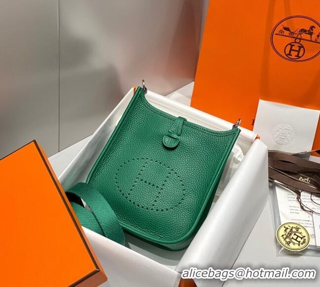 Best Price Hermes Evelyne Mini Bag 18cm in Togo Calfskin H0118 Emerald Green 2025