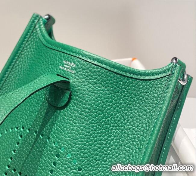 Best Price Hermes Evelyne Mini Bag 18cm in Togo Calfskin H0118 Emerald Green 2025