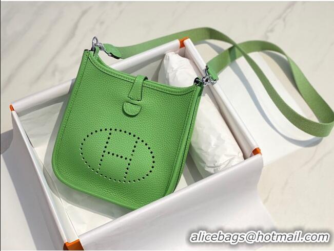 Grade Quality Hermes Evelyne Mini Bag 18cm in Togo Calfskin H0118 Avocado Green 2025