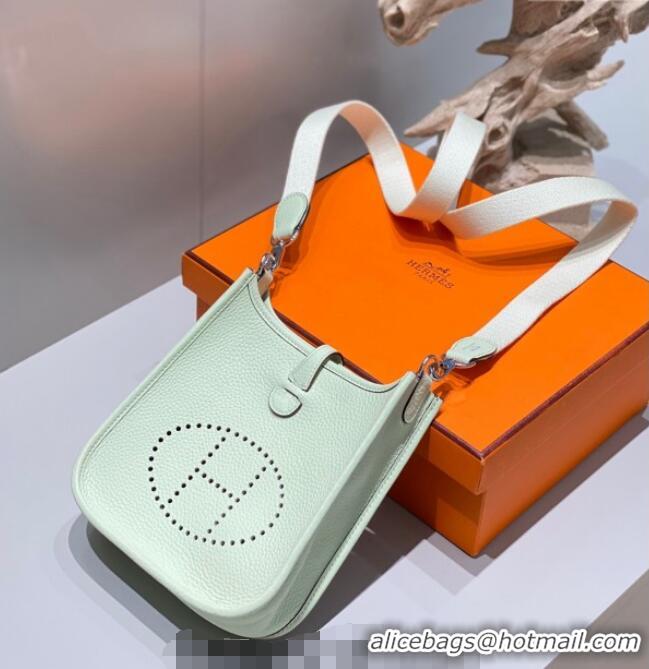 New Fashion Hermes Evelyne Mini Bag 18cm in Togo Calfskin H0118 Bubble Green 2025