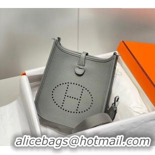 Most Popular Hermes Evelyne Mini Bag 18cm in Togo Calfskin H0118 Cloud Grey 2025