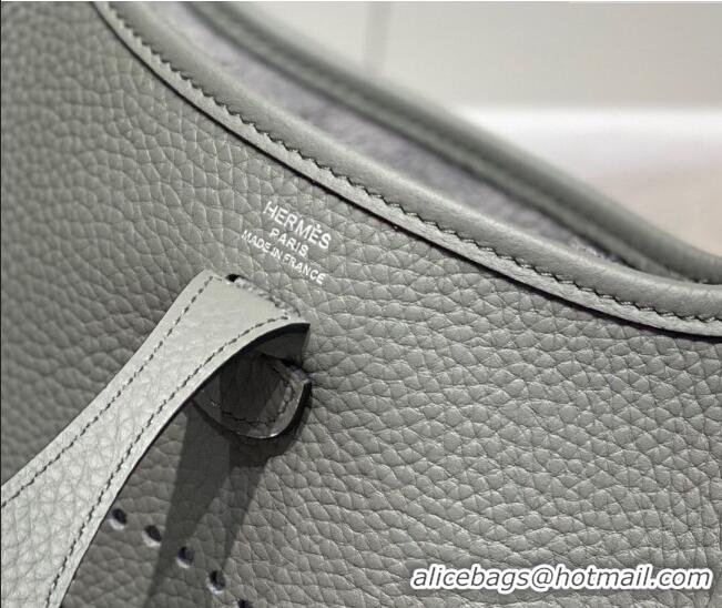 Most Popular Hermes Evelyne Mini Bag 18cm in Togo Calfskin H0118 Cloud Grey 2025