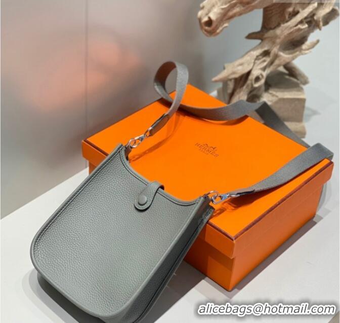 Most Popular Hermes Evelyne Mini Bag 18cm in Togo Calfskin H0118 Cloud Grey 2025