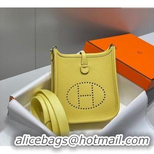 Well Crafted Hermes Evelyne Mini Bag 18cm in Togo Calfskin H0118 Chick Yellow 2025