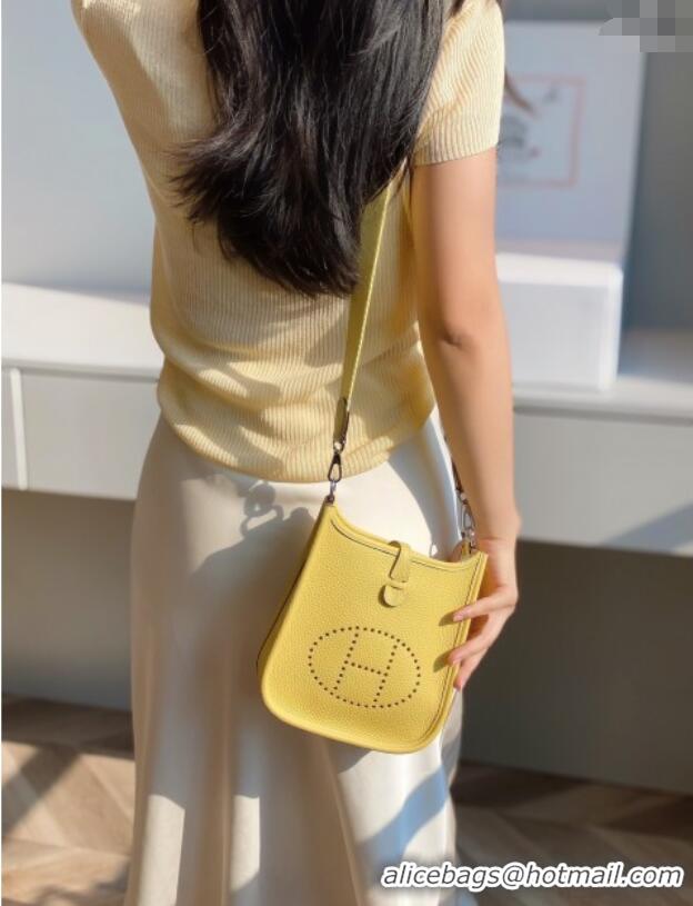 Well Crafted Hermes Evelyne Mini Bag 18cm in Togo Calfskin H0118 Chick Yellow 2025