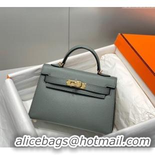 Promotional Hermes Mini Kelly II Bag 19cm in Epsom Leather 0118 Almond Green 2025