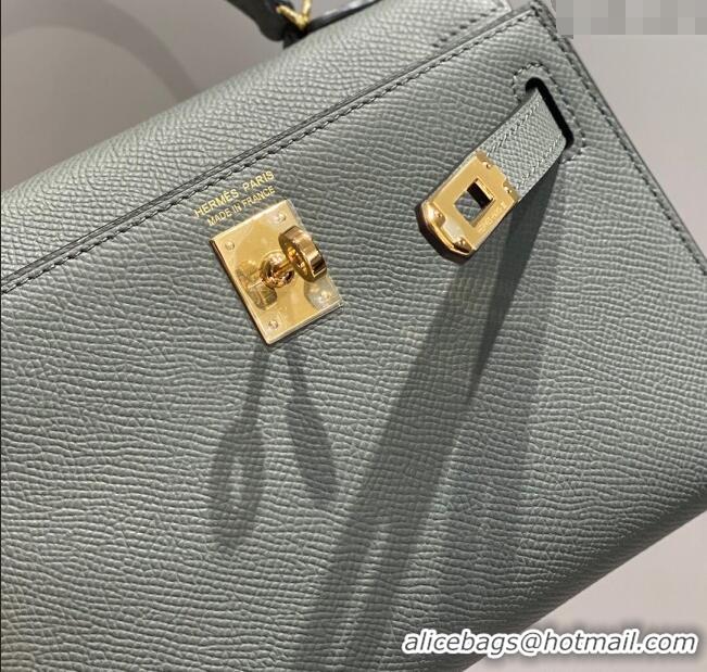 Promotional Hermes Mini Kelly II Bag 19cm in Epsom Leather 0118 Almond Green 2025