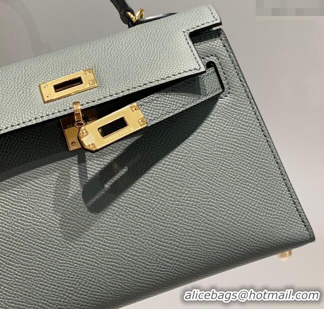 Promotional Hermes Mini Kelly II Bag 19cm in Epsom Leather 0118 Almond Green 2025