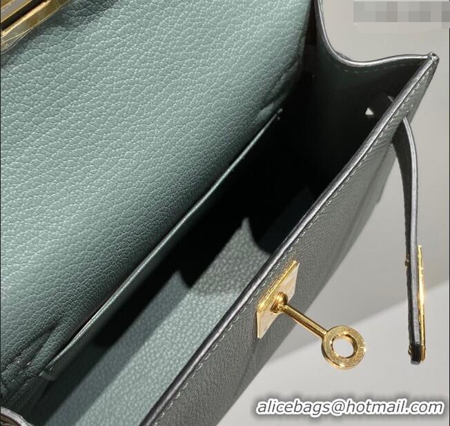 Promotional Hermes Mini Kelly II Bag 19cm in Epsom Leather 0118 Almond Green 2025