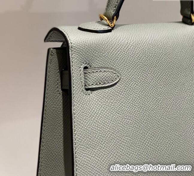 Promotional Hermes Mini Kelly II Bag 19cm in Epsom Leather 0118 Almond Green 2025