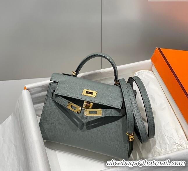 Promotional Hermes Mini Kelly II Bag 19cm in Epsom Leather 0118 Almond Green 2025