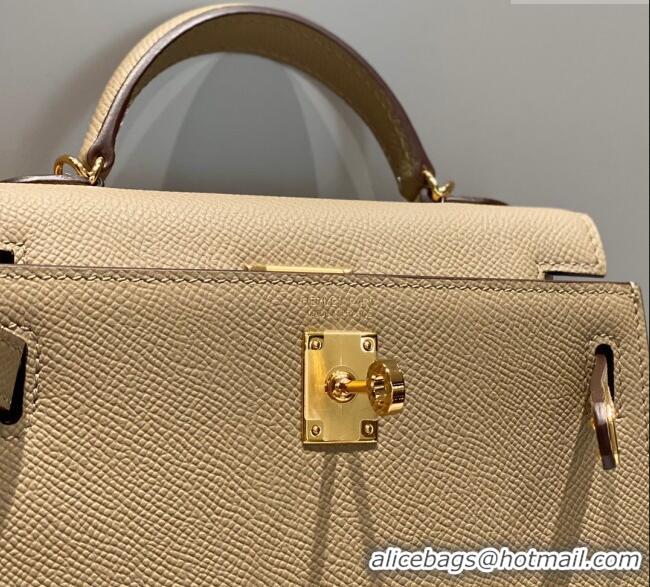 Good Product Hermes Mini Kelly II Bag 19cm in Epsom Leather 0118 Dove Grey 2025