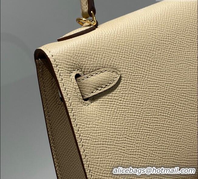 Good Product Hermes Mini Kelly II Bag 19cm in Epsom Leather 0118 Dove Grey 2025