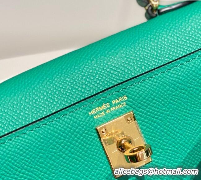 Market Sells Hermes Mini Kelly II Bag 19cm in Epsom Leather 0118 Imperial Green 2025