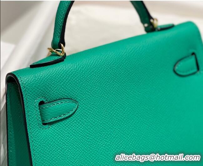 Market Sells Hermes Mini Kelly II Bag 19cm in Epsom Leather 0118 Imperial Green 2025