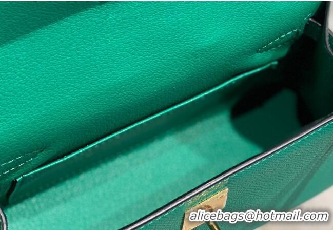 Market Sells Hermes Mini Kelly II Bag 19cm in Epsom Leather 0118 Imperial Green 2025